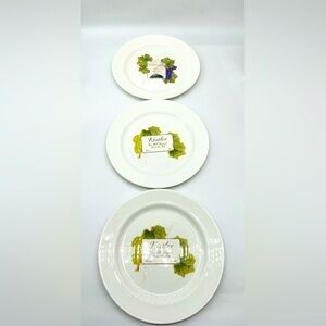 C Wedgwood GRAND GOURMET 9 3/4” Plate set of 3